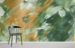 Papier peint mural vert orange éclat de nature panoramique - Vignette | Mr Papier Peint