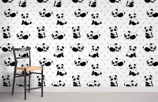 Papier peint mural Panda charmant - Le meilleur Papier peint panoramique Sur mesure