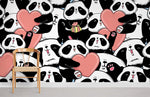 Peint mural panda Saint-Valentin douceur et tendresse pour votre intérieur - Vignette | Mr Papier Peint