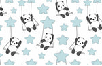 Rêve étoilé avec peint mural panda et balançoires enchantées - Vignette | Mr Papier Peint