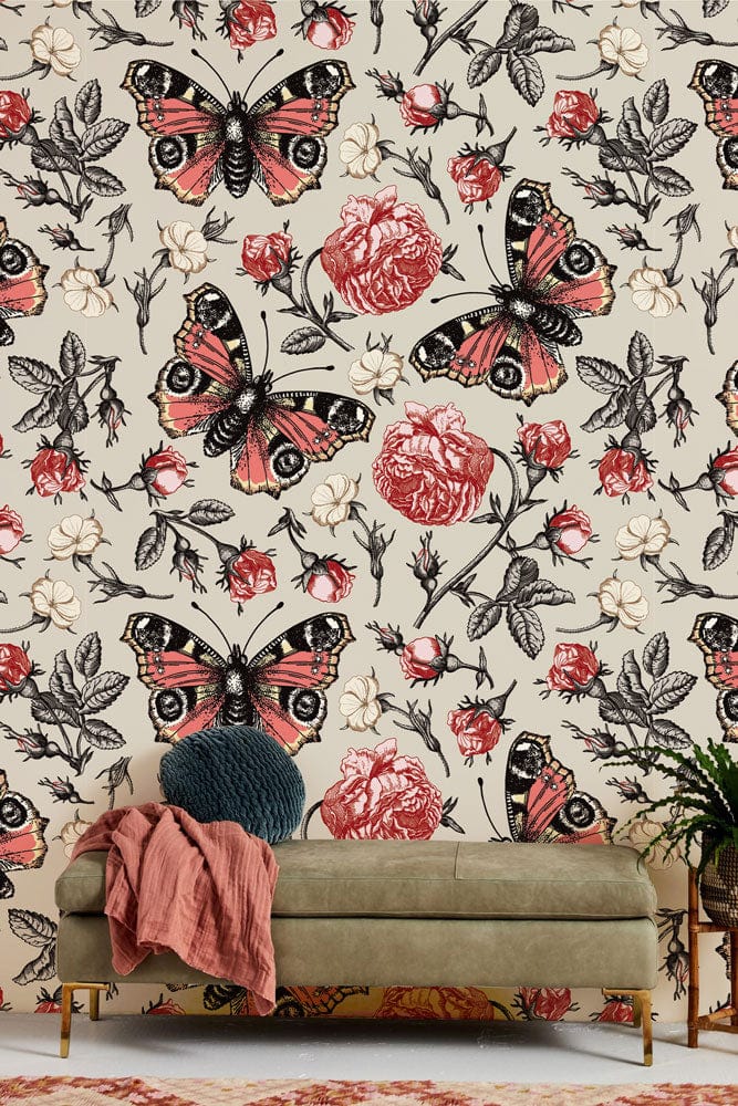 Papier peint mural Papillons avec Capsules - Le meilleur Papier peint panoramique Sur mesure