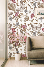 Papier peint mural Papillons et Fleurs - Vignette | Mr Papier Peint