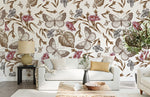 Papier peint mural Papillons et Fleurs - Vignette | Mr Papier Peint