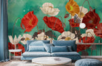 Papier peint mural Papillons sur Fleurs - Vignette | Mr Papier Peint