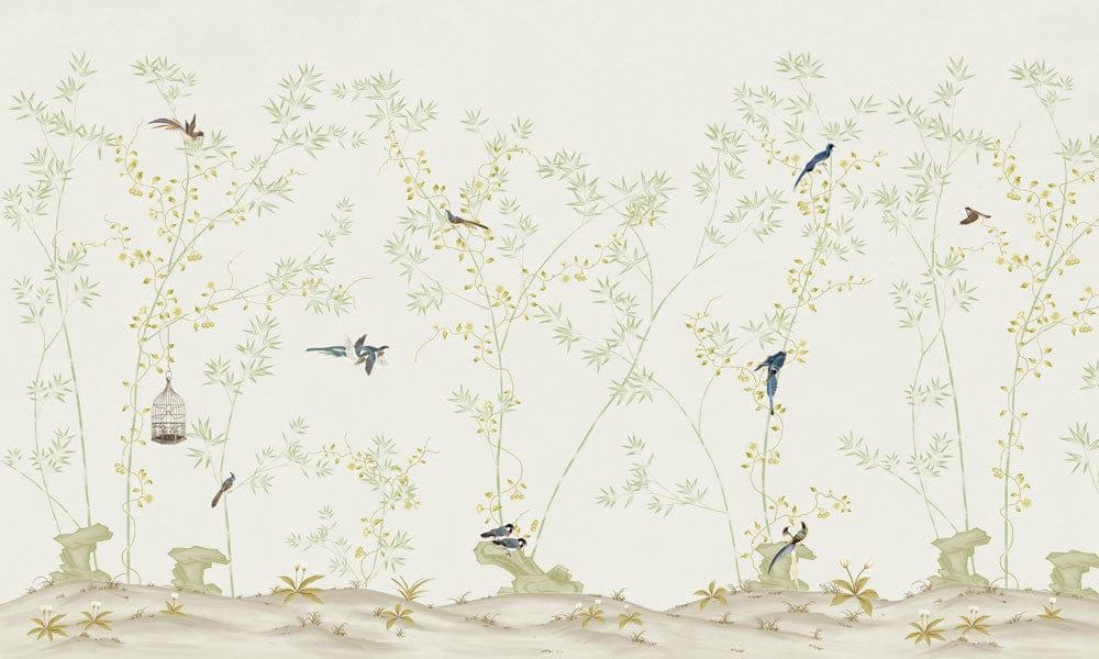 Papier peint mural Paradis des Oiseaux - Le meilleur Papier peint panoramique Sur mesure