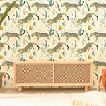 Papier Peint Mural Paradis Tropical Léopards de la Jungle - Vignette | Mr Papier Peint