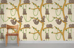 Papier peint mural Paresseux Coquin dans une forêt luxuriante - Vignette | Mr Papier Peint