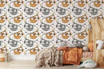 Rêve Doux avec Papier Peint Mural Paresseux Curieux - Vignette | Mr Papier Peint