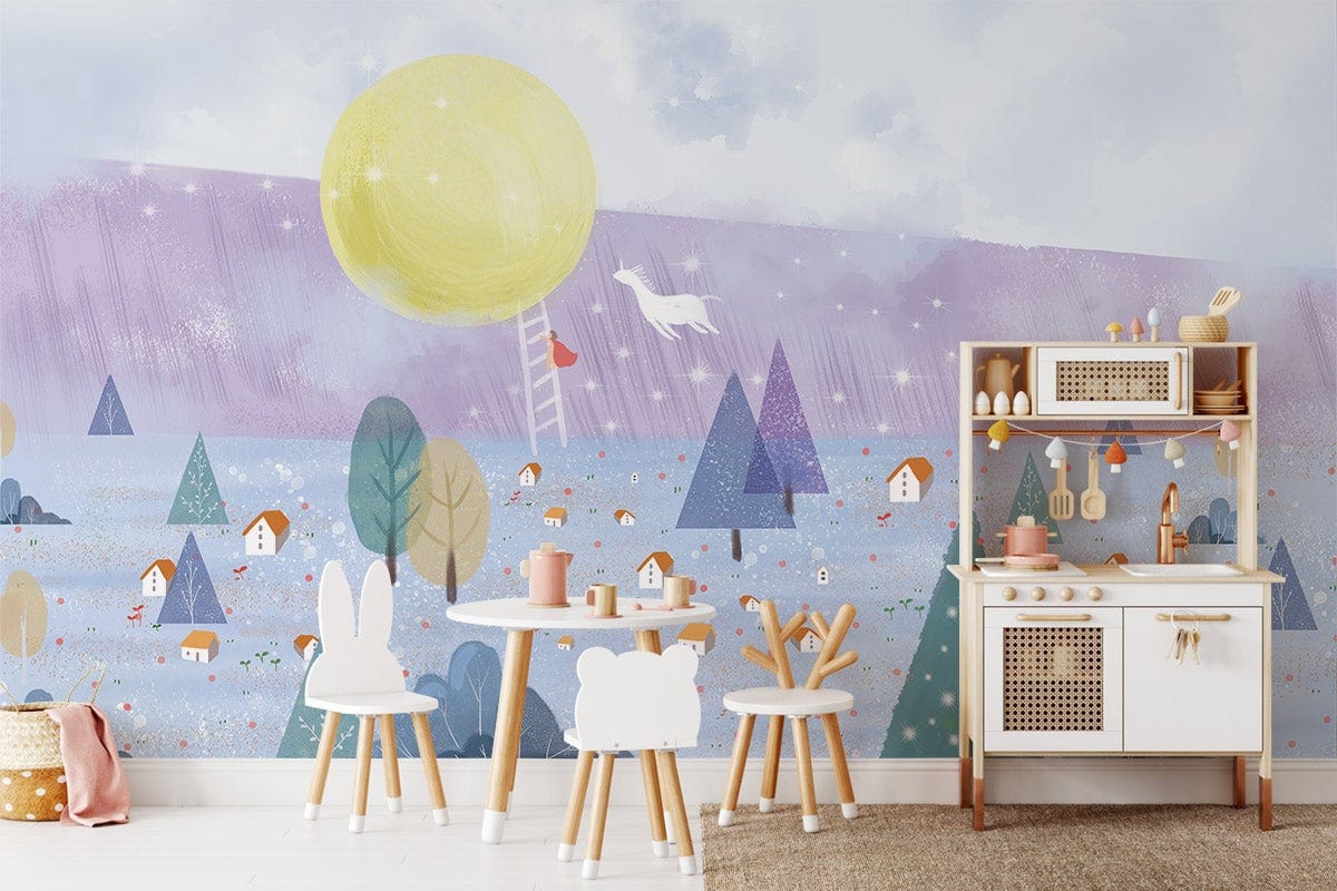 Papier Peint Mural Pays des Rêves de la Licorne - Le meilleur Papier peint panoramique Sur mesure