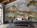 Papier peint mural paysage de fleurs vintage pour une évasion poétique - Vignette | Mr Papier Peint