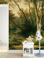 Papier peint mural Paysage forestier aux hérons - Vignette | Mr Papier Peint