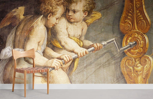 Papier peint mural peinture d’ange - Le meilleur Papier peint panoramique Sur mesure