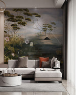 Papier peint mural Peinture Herbe Fleurie Évasion Naturelle - Vignette | Mr Papier Peint