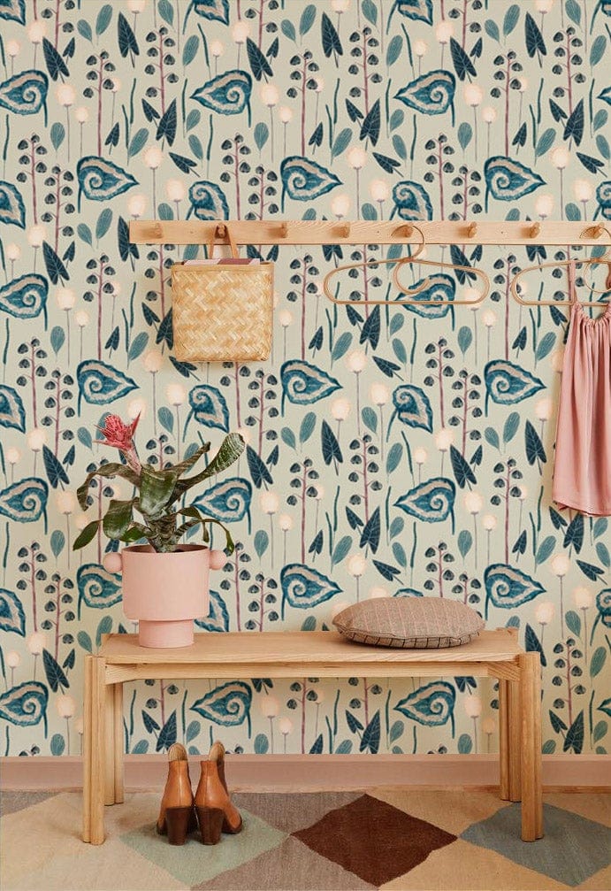 Papier Peint Mural Pétales Bleus - Le meilleur Papier peint panoramique Sur mesure