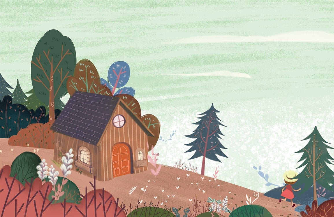 Papier peint mural Petite Maison - Le meilleur Papier peint panoramique Sur mesure
