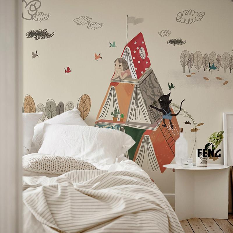 Papier peint mural Petite Tente de Livres - Le meilleur Papier peint panoramique Sur mesure