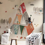 Papier peint mural Petite Tente de Livres bibliothèque féerique - Vignette | Mr Papier Peint