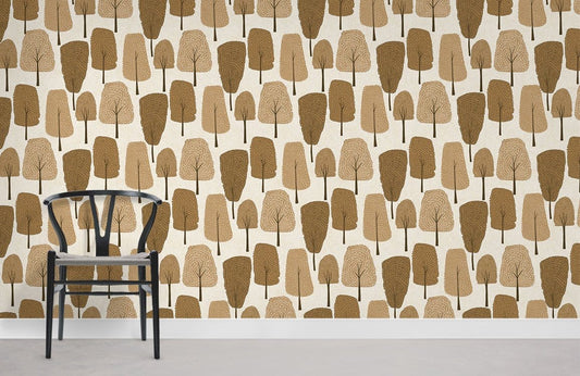 Papier Peint Mural Petits Arbres Cartoon II - Le meilleur Papier peint panoramique Sur mesure