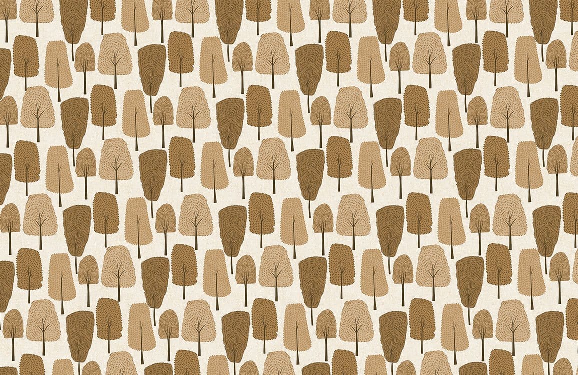 Papier Peint Mural Petits Arbres Cartoon II - Le meilleur Papier peint panoramique Sur mesure
