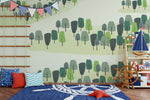 Papier peint mural Petits Arbres sérénité boisée et charme naturel - Vignette | Mr Papier Peint