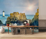 Évasion marine avec peint mural phare et rochers majestueux - Vignette | Mr Papier Peint