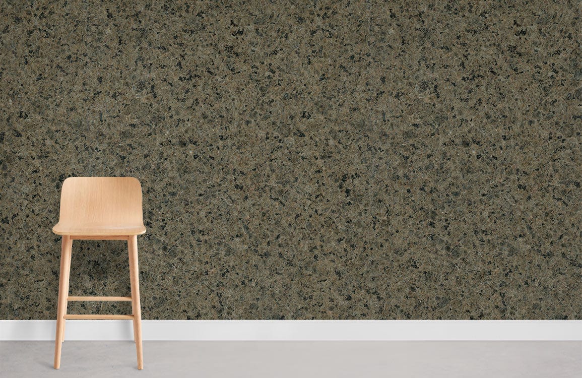 Tabouret en bois léger brun pour mural pierre cristalline verte Papier Peint Mural Pierre