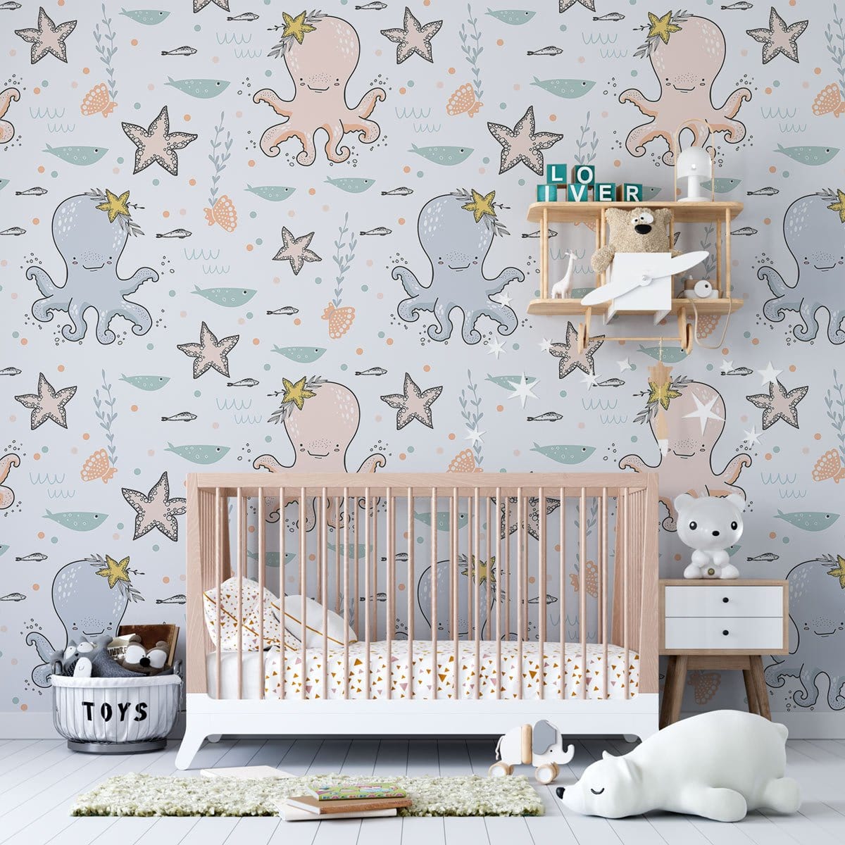 Papier Peint Mural Pieuvre - Le meilleur Papier peint panoramique Sur mesure