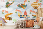Papier peint mural animaux Pilotes pour une chambre pleine d’aventures - Vignette | Mr Papier Peint