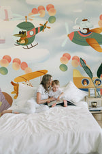 Papier peint mural animaux Pilotes pour une chambre pleine d’aventures - Vignette | Mr Papier Peint