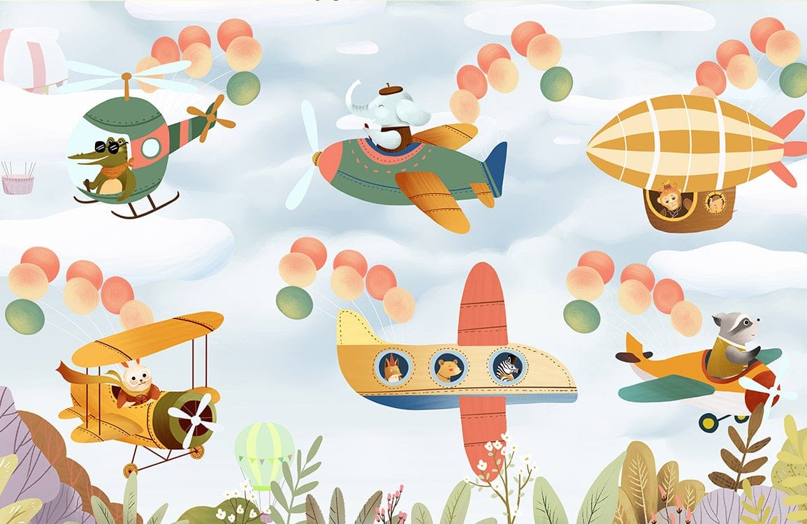 Papier Peint Mural Pilotes Animaux - Le meilleur Papier peint panoramique Sur mesure