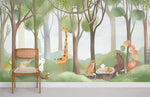 Papier Peint Mural Pique-Nique en Forêt Tranquillité et Feuillage - Vignette | Mr Papier Peint