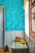 Papier peint mural piscine bleu clair vue lac ambiance sereine - Vignette | Mr Papier Peint