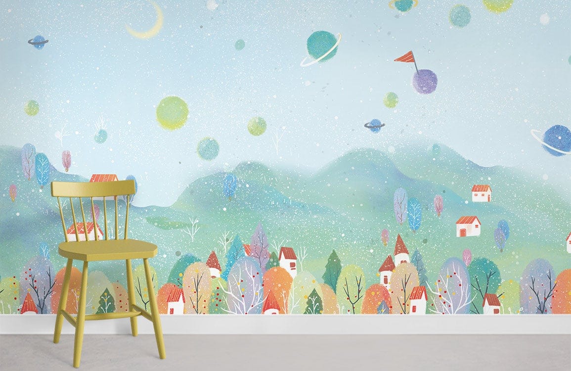 Papier peint mural Planète dans le ciel - Le meilleur Papier peint panoramique Sur mesure