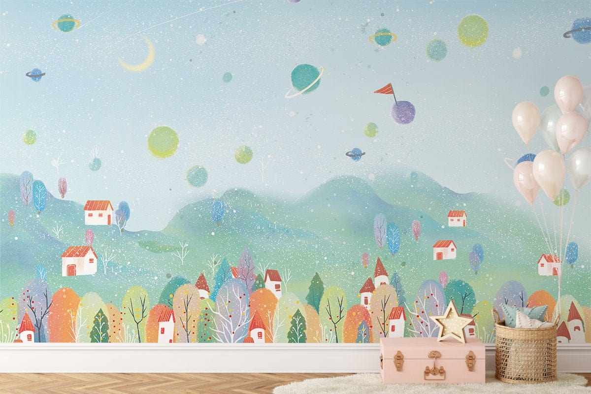Papier peint mural Planète dans le ciel - Le meilleur Papier peint panoramique Sur mesure