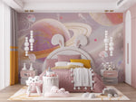 Rêve Astral avec Papier Peint Mural Planètes et Méduses Lumineuses - Vignette | Mr Papier Peint