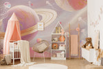 Rêve Astral avec Papier Peint Mural Planètes et Méduses Lumineuses - Vignette | Mr Papier Peint
