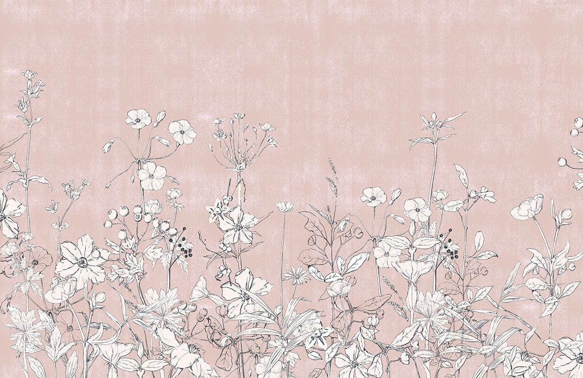 Papier peint mural fleurs pâles pour peinture murale plantes dans Papier Peint Mural Plantes Pâles II