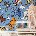 Papier peint mural Pluie de chats et de chiens - Vignette | Mr Papier Peint