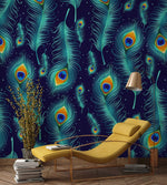 Papier peint mural Plume de Paon Scintillante - Vignette | Mr Papier Peint