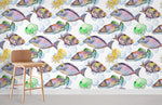 Papier peint mural poisson à l'aquarelle - Vignette | Mr Papier Peint