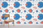 Papier Peint Mural Poissons Bleus et Rouges - Vignette | Mr Papier Peint