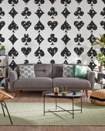 Papier peint mural Poker en Grille Élégance ludique pour votre salon - Vignette | Mr Papier Peint