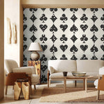 Papier peint mural Poker en Grille Élégance ludique pour votre salon - Vignette | Mr Papier Peint