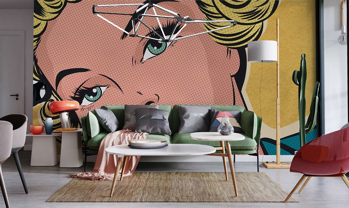 Papier peint mural Pop Art Femme - Le meilleur Papier peint panoramique Sur mesure