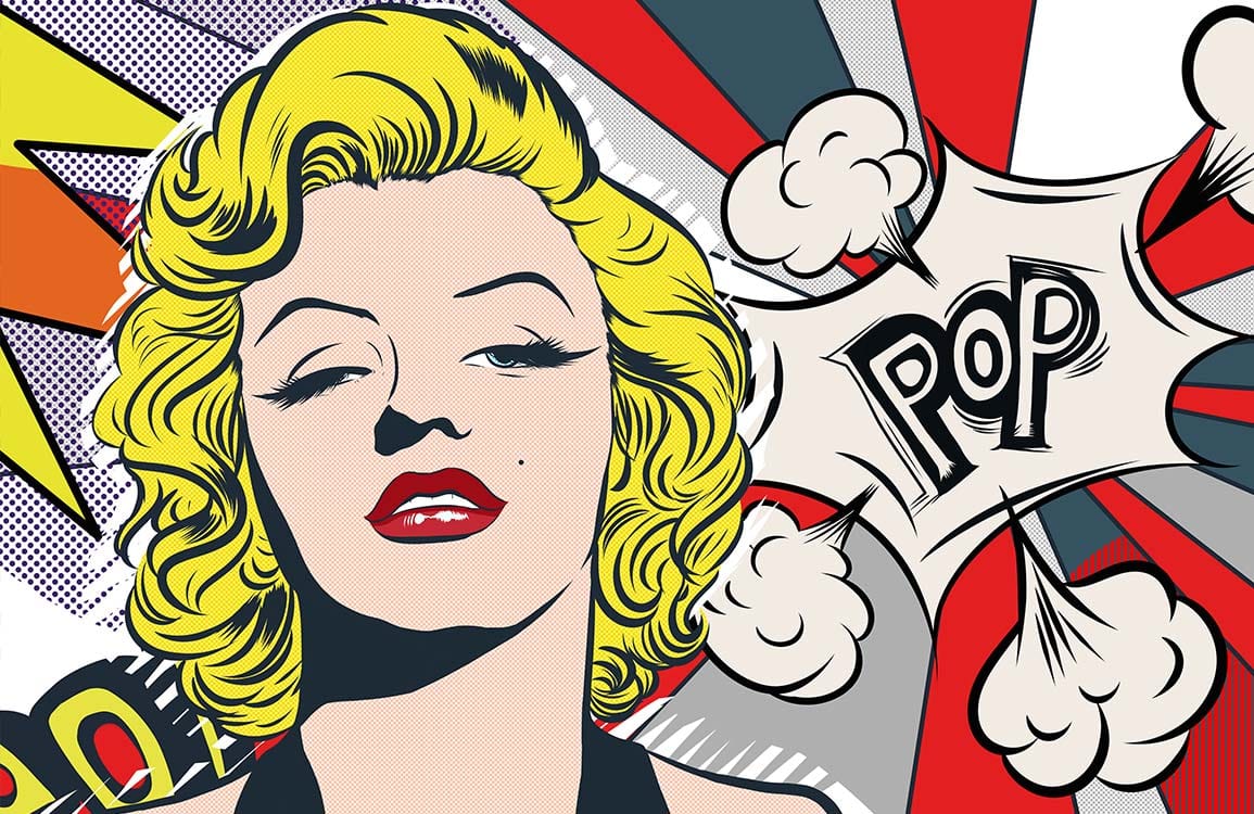 Papier Peint Mural Pop Art Monroe - Le meilleur Papier peint panoramique Sur mesure