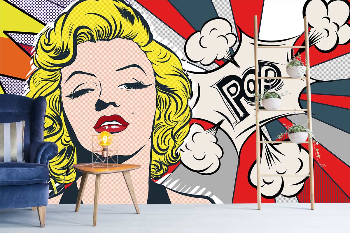 Papier Peint Mural Pop Art Monroe - Le meilleur Papier peint panoramique Sur mesure