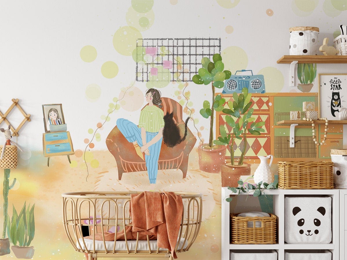 Papier peint mural pour chambre cosy - Le meilleur Papier peint panoramique Sur mesure
