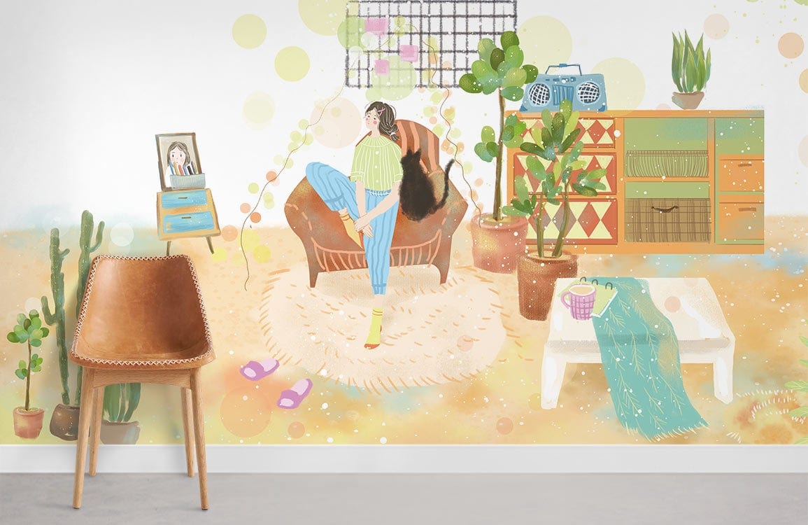Papier peint mural pour chambre cosy - Le meilleur Papier peint panoramique Sur mesure