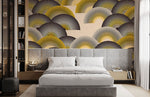 Papier peint mural Noir & Jaune souffle moderne sur la chambre - Vignette | Mr Papier Peint