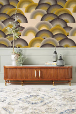 Papier peint mural Noir & Jaune souffle moderne sur la chambre - Vignette | Mr Papier Peint